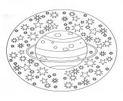 free mandala to color planet stars 